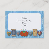 naaiwerk, persoonlijke kaart visitekaartje (Achterkant)