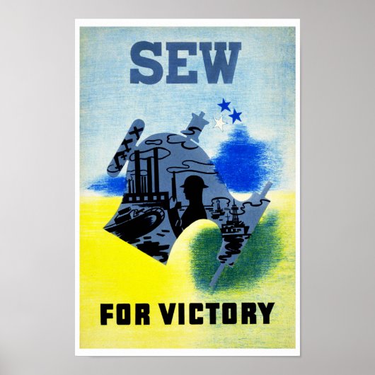 naaiwerk voor overwinning poster (Voorkant)