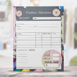 Naaiwijzigingen Naadstress Factuurbestelformulier Notitieblok