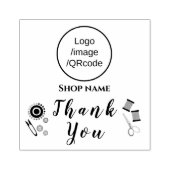Naaiwinkel bedrijf dank u rubberstempel (Afrduk)