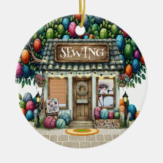 NAAIWINKEL Keramisch Ornament (Voorkant)