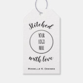 Naaiwinkel + Logo/handgemaakte, handgemaakte, cade Cadeaulabel (Voorkant)