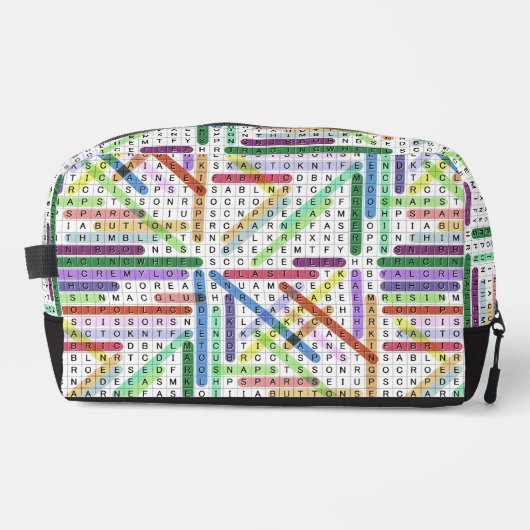 Naaiwoord maken Zoeken Toilettasje (Voorkant)