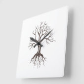 Naakte boom vierkante klok (Hoek)