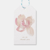 Naakte Romantische Aquarel Bloemige Bruiloft Cadeaulabel (Voorkant)