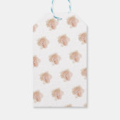 Naakte Romantische Aquarel Bloemige Bruiloft Cadeaulabel (Achterkant)