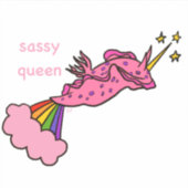 naaktslak sassy queen sticker (Voorkant)