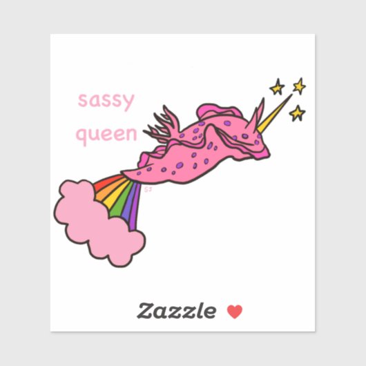 naaktslak sassy queen sticker (Vel)