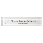 "Naald" Aangepaste naamplaat Naambordje (Voorkant)