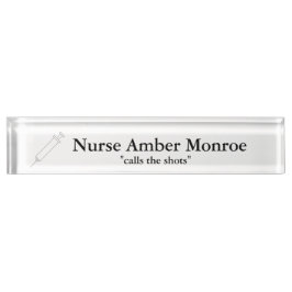 "Naald" Aangepaste naamplaat Naambordje