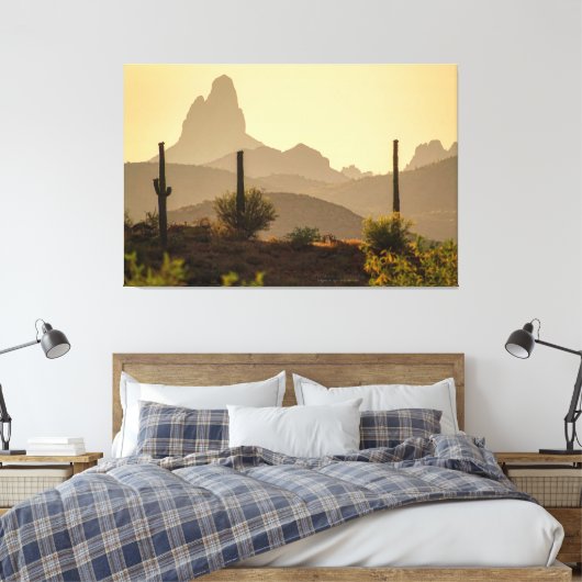 Naald Arizona USA 60x40 van de woestijnberg van We Canvas Afdruk (Insitu (Slaapkamer))