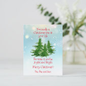 Naald een kerstboom Flat Holiday Kaart (Staand voorkant)