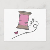 Naald en draad briefkaart (Voorkant)