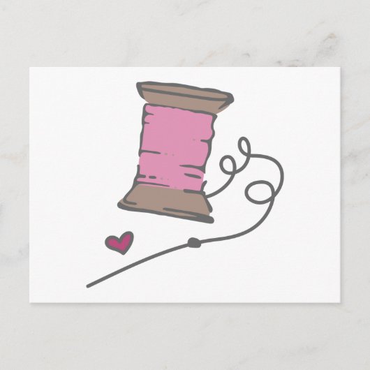 Naald en draad briefkaart (Voorkant)