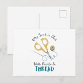 Naald en draad briefkaart (Voorkant / Achterkant)