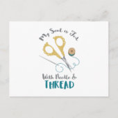 Naald en draad briefkaart (Voorkant)