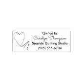 Naald en draad handgemaakt door gepersonaliseerd zelfinktende stempel (Design)