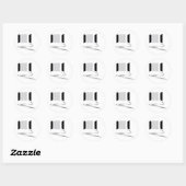 Naald en draad ronde sticker (Vel)