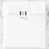 Naald en draad ronde sticker (Tas)
