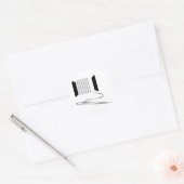 Naald en draad ronde sticker (Envelop)