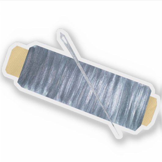 Naald en draad sticker (Voorkant)