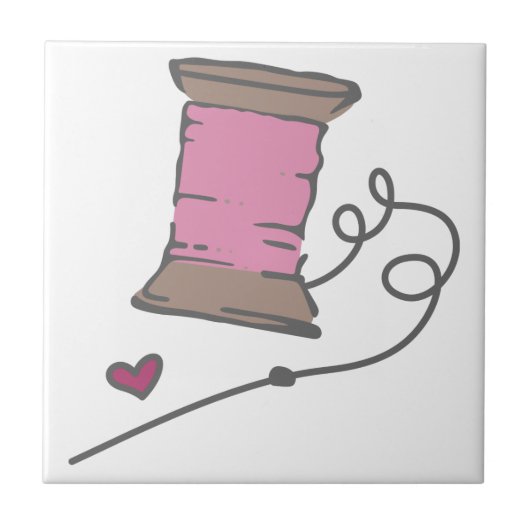 Naald en draad tegeltje (Voorkant)