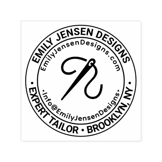 Naald Naai Bedrijfsnaam Locatie URL E-mail Zelfinktende Stempel (Design)