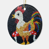 Naald-punch haan ontwerp ornament (Links)
