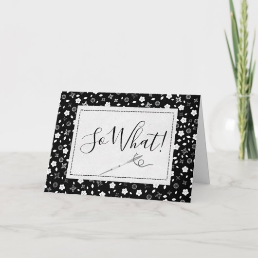 Naald voor naaien 80e verjaardag kaart (Voorkant)