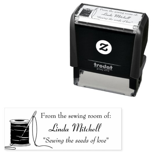 Naald voor naaien en draad Aangepast Zelfinktende Stempel (In situ)