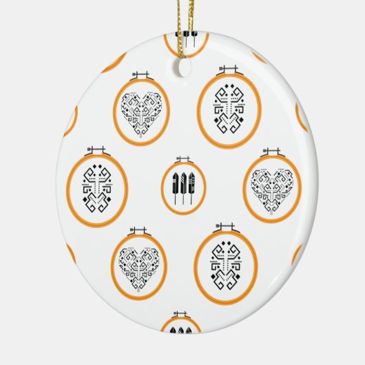 Naaldbordborduurlijsten Keramisch Ornament (Links)