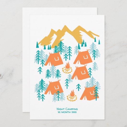 Naaldbos Camping V2 Vakantie Kaart (Voorkant / Achterkant)