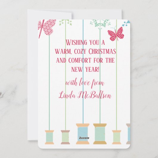 Naalddraad vlinders ambachten Kerstkaart (Achterkant)