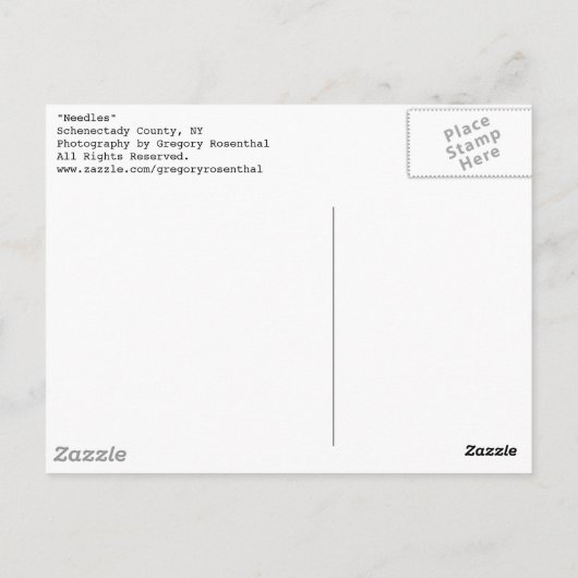 naalden briefkaart (Achterkant)