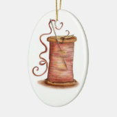 naalden- en draadversiering keramisch ornament (Links)