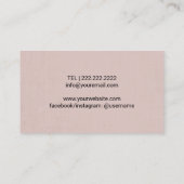 Naalden en draden voor  Roos Visitekaartje (Achterkant)