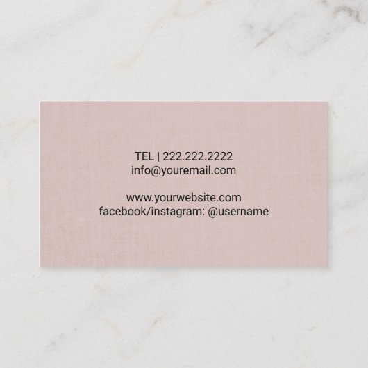 Naalden en draden voor  Roos Visitekaartje (Achterkant)