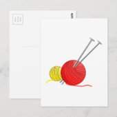 Naalden en garen briefkaart (Voorkant / Achterkant)