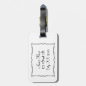 Naalden en kruiwagens bagagelabel (Achterkant verticaal)