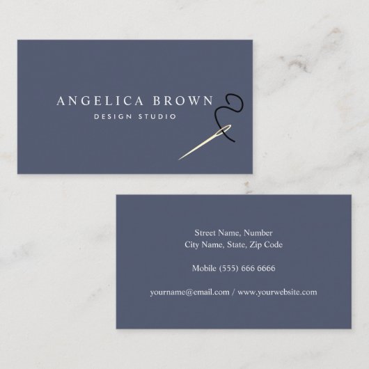 Naalden en schroefdop visitekaartje (Voorkant / Achterkant)