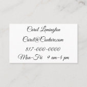 Naalden en threads op maat visitekaartje (Achterkant)