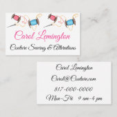 Naalden en threads op maat visitekaartje (Voorkant / Achterkant)