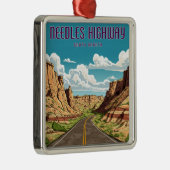 Naalden Highway South Dakota Landschap Metalen Ornament (Rechts)