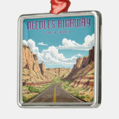 Naalden Highway South Dakota Landschap Metalen Ornament (Links)