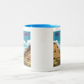 Naalden Highway South Dakota Landschap Tweekleurige Koffiemok (Center)