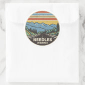 Naalden Highway South Dakota Mountains Ronde Sticker (Tas)