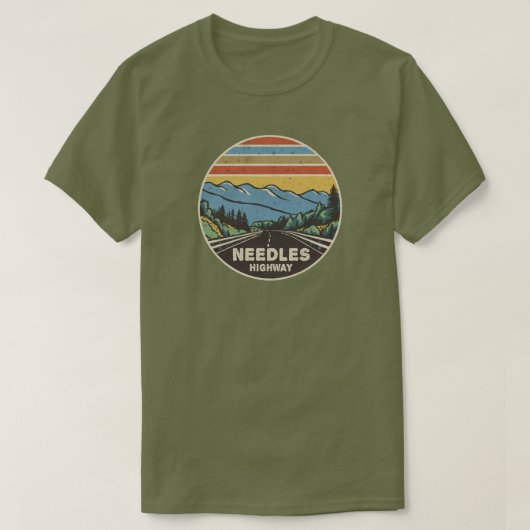 Naalden Highway South Dakota Mountains T-shirt (Design voorkant)