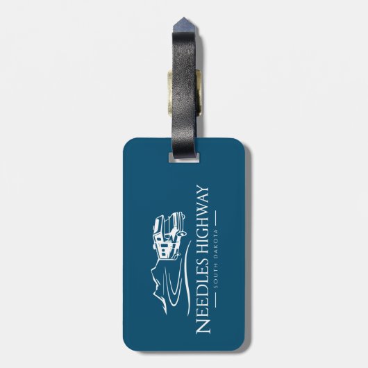 Naalden Highway South Dakota Recreatievoertuig Bagagelabel (Achterkant verticaal)