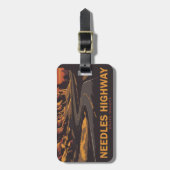 Naalden Highway South Dakota Red Sky Bagagelabel (Voorkant verticaal)