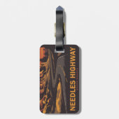 Naalden Highway South Dakota Red Sky Bagagelabel (Achterkant verticaal)